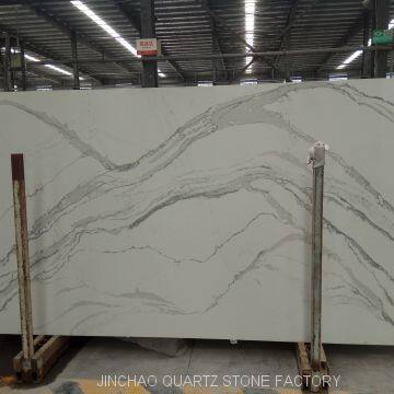 Artificial calacatta quartz stone slabs