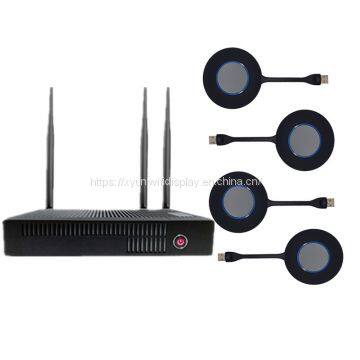 Wireless Presentation System with HDMI VGA Input Airplay Miracast Support four device at the same time