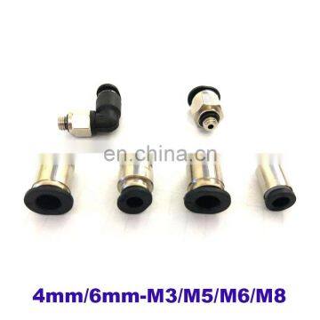 GOGO 10pcs a lot high quality mini type fittings PC-C POC-C PL-C 4mm 6mm ,M3 M5 M6 M8 1/8"BSP pneumatic valve micro connectors