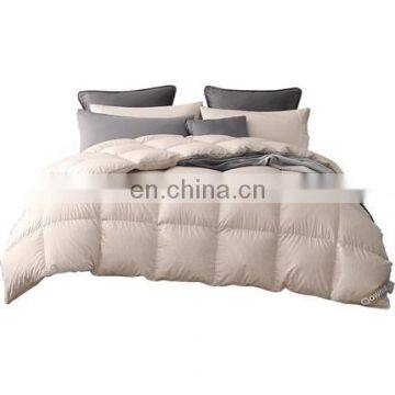 White Color Cotton Downproof Fabric Goose Feather Down Duvet Quilt photo-3