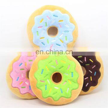 15cm Diameter Squeaky Eco Friendly Plush Doughnut Dog Toy photo-2