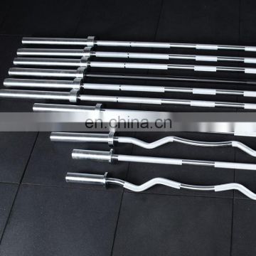 Hot sale home gym squat rack bumple plate 2.2m chrome 20kg barbell bar