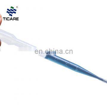 Fire polished sterile disposable transfer pipettes plastic graduated pasteur pipette 3ml in laboratory