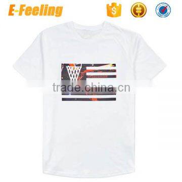 2016 Custom Print Logo White Cotton T-Shirt