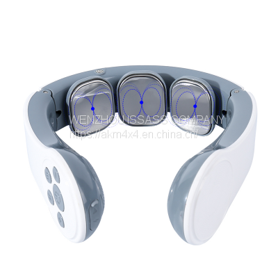 Hot Sale Home Portable Mini U Shape Wireless Neck Massage 360 Infrared Physiotherapy Kneading Pulse 4D Smart Voice Neck Massager photo-3