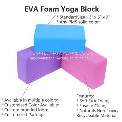 Foam Yoga Block Eco Friendly EVA Wholesale Large Size 4*6*9inch Yoga & Pilate