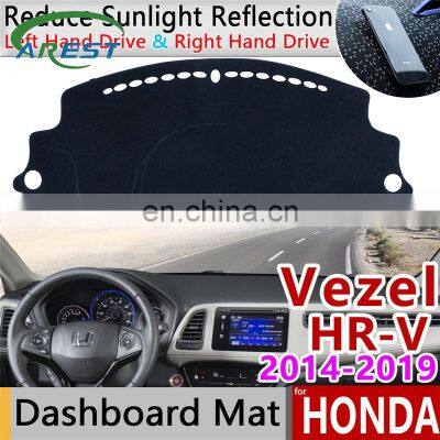 for Honda HR-V Vezel 2014~2019 Anti-Slip Mat Dashboard Cover Pad Sunshade Dashmat Protect Carpet Accessories HRV HR V 2016 2018