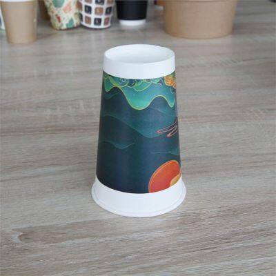 Large Capacity Colourful Disposable Single Wall Paper Cups photo-3