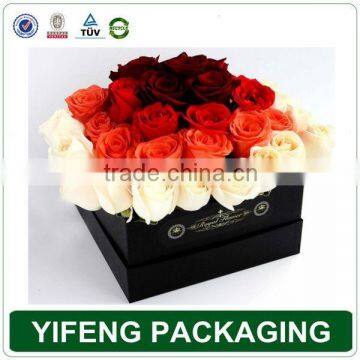 Custom Color White Black Flower Boxes With Handle Packaging