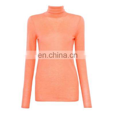 Knitted Turtleneck Woolen Sweater Pullover Designs for Ladies