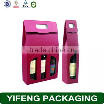 Customer Printing Wine Bottle Carrier Packaging In Carrugate Paper