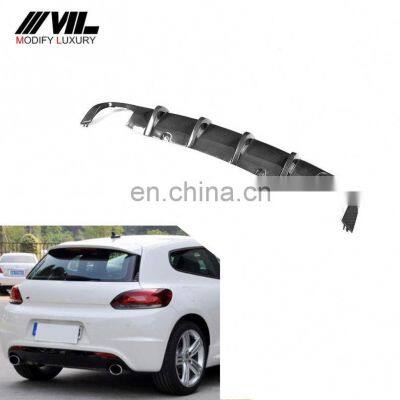 Rear Bumper Diffuser Carbon Fiber for VW Scirocco R