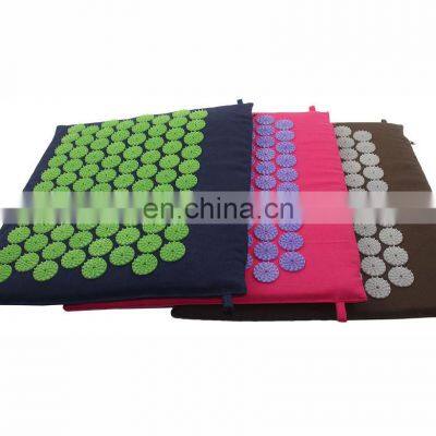 Shakti Yoga mat for back massage round white button fixed without glue acupressure mat