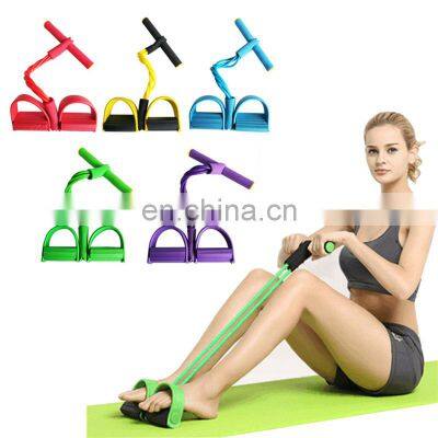 Woman Body Strech Pull up Workout Equipment Resistance Bands Latex Elastic Pedal Abdomen Expander Bands at Home Exercise