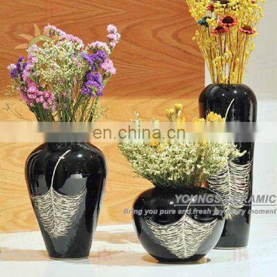 Pop art jingdezhen modern hand maded ceramic decorative vases set