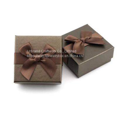 Brown Bow Jewelry Packing Box Ring Necklace Earrings Bracelet Box Gift Handbag Matching photo-4