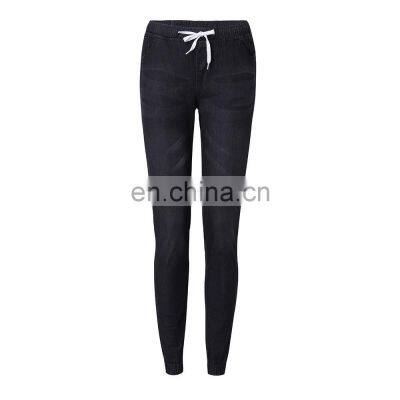 Wholesale High Quality Women's Casual Plus Size Waist Wash Jeans Cotton and Ammonia Stretch Pants S-5XL photo-5