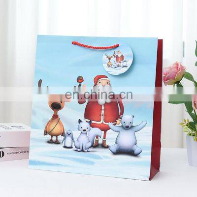 Custom Printed Mini Christmas Shopping Bag Kraft Gift Paper Bag No Minimum Small photo-2