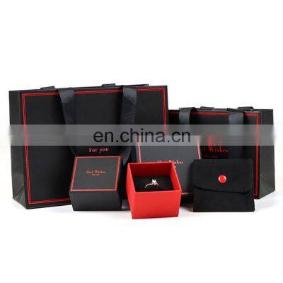 luxury textured paper jewelry packaging box with velvet insert jewellery packaging boxes custom logo for necklace