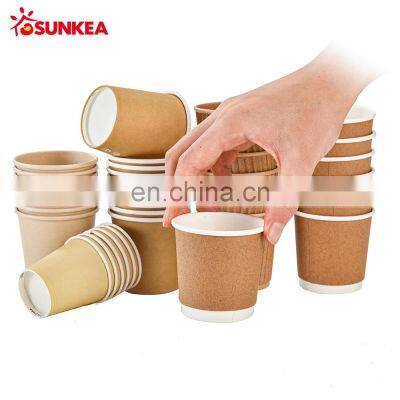 Logo printed disposable insulated coffee triple wall twist paper cup