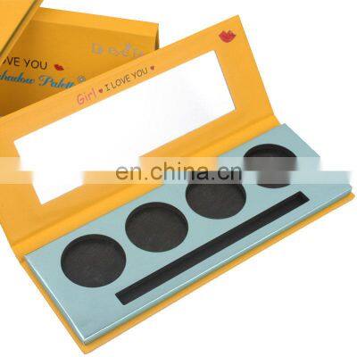 Custom Printing Empty Magnetic Makeup Folding Palette Paper Packaging Eyeshadow Powder Palette