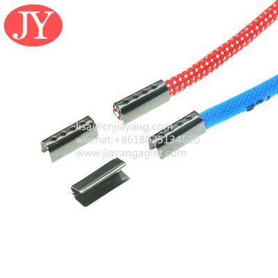 U shape metal drawstring aglet tipping polyester string cord end shirt pants waister rope metal aglet