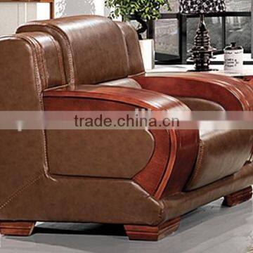Oupusen Wooden 1 1 3 Office PU Sofa Set photo-2