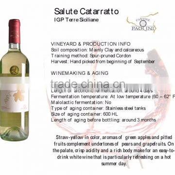 Oupusen 750 ml Salute IGP Terre Siciliane Italy White Red Wine photo-5