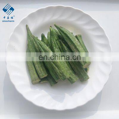 vacuum low temperature fried vf okra crispy dried vegetables