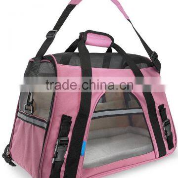 Airline Approved Pet Carriers w/ Fleece Bed For Dog & Cat Pet tote