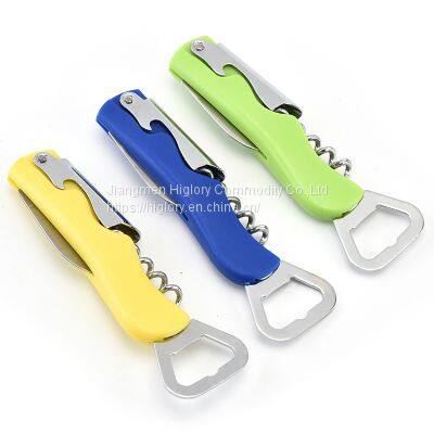 Multifunctional Red Wine Cork Screw Bottle Opener With Knife Kit Beer Bottle Opener photo-3