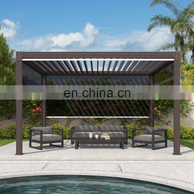 Modern Outdoor Bricoking Bioclimatique Smart Pool Retractable Pergola-aluminium Bioclimatic 5x3 Set photo-5