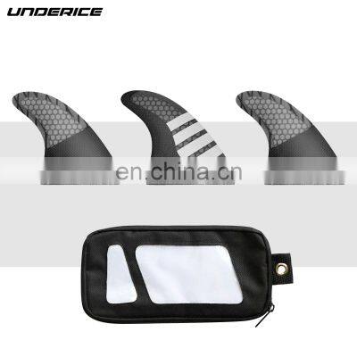 OEM ODM Colorful Eco 3-piece Detachable SSUP Carbon Fin Honeycomb Fiberglass Carbon Fiber Surfboard Fins for Surfing