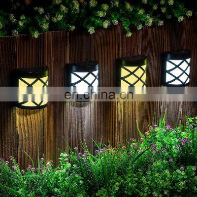 Solar Fence Lights 6 LED Outdoor Solar Deck Lights 7 Colors Changing Waterproof Wall Lamp for Fence Patio Yard Step Garden Decor