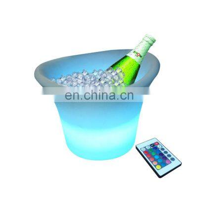 Wine Cooler with CE Approval High Quality KTV Bar Party Aero-pot Bar Holiday Lighting Cooler Box Plastic LED Ice Bucket