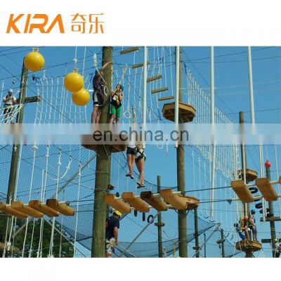 High Rope Course Outdoor Adventure Playground Obstacle Course Equipment