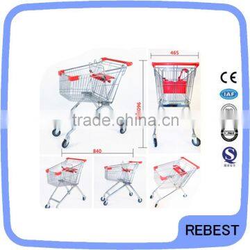 Supermarket Stainless Steel Shopping Cart