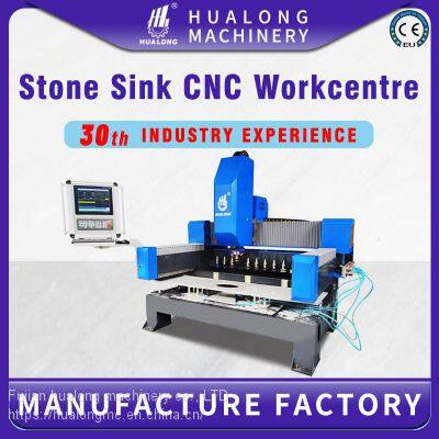 HUALONG Machinery 3 Axis CNC stone router workcentre Granite Marble Countertop Sink Hole cutout cut out Cutting Machine for sale