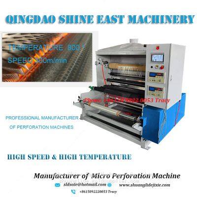 300m/min 800 degree Hot Needle Micro Perforation Machine Needle Roller Perforated punching machine