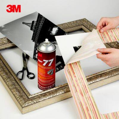 3M77 Spray Adhesive Thin Material Bonding Car Roof Rattan Glass Bonding Paper Flower Art Wedding Decoration Glue photo-2