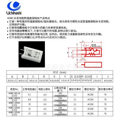 A5MC 15ΩJ 139℃ 2.1W UCHIHSHI ELCUT