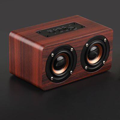 Wooden Wireless Bluetooth Speaker HIFI Stereo Bass Home Theater Subwoofer Speaker