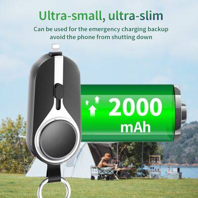 Portable Watch Emergency Power Bank 2000mAh for A Watch 9 8 7 6 5 3 2 SE Keychain Small Pocket 2 in 1 Pocket Magnetic Powerbanks