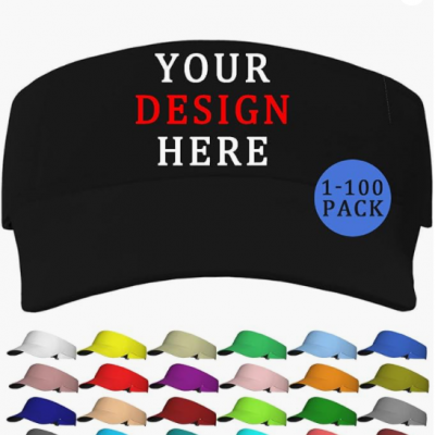 Custom Visor Cap Bulk Design Your Own Text Logo Photo Picture Personalized Visor