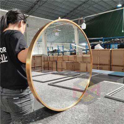 Customized Aluminum Alloy Edge-finished Makeup Mirror, Ultra-clear Glass, Silver Mirror Surface, Wall-mounted Vanity Mirror photo-2