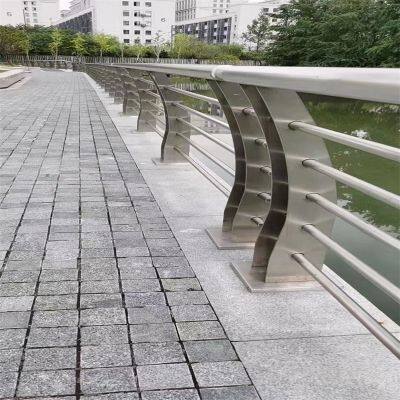 Customized Outdoor Landscape Stainless Steel Posts With Glass Railings and Handrails for Balconies, Subways, Malls, Bridges and Engineering Projects photo-2