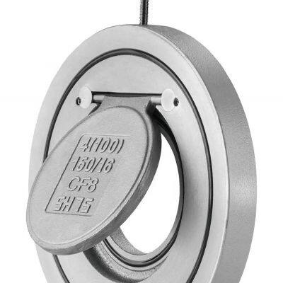 DN150 Stainless Steel CF8 Cast Steel Wafer Type Single Plate Swing Check Valve H74 photo-2