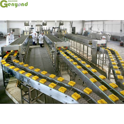 Linha de produção de macarrão instantâneo completo em alta venda. Máquina de fabricação de macarrão instantâneo frito totalmente automática à venda.
