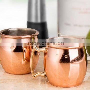 2oz copper moscow shot mug shot glass