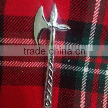 Axe Design Kilt Pin In Chrome Finished Made Of Brass Material